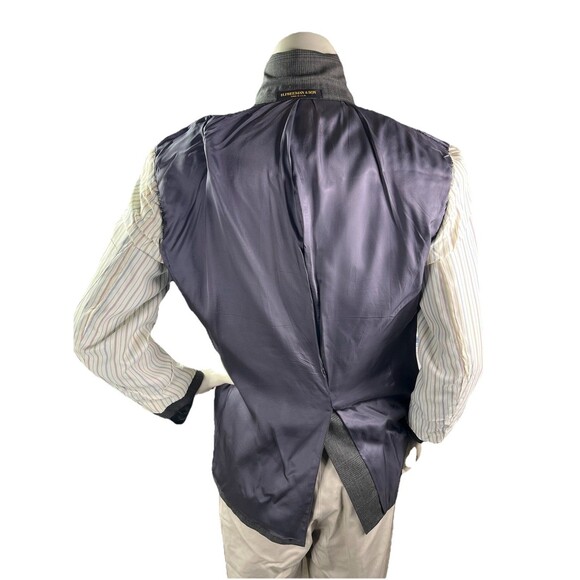 H. Freeman & Son Glen Plaid Black Gray Blazer Jacket Men 40R Wool Sport Coat - Picture 8 of 12